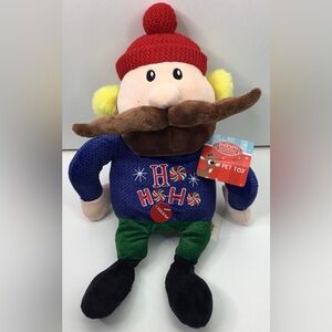 Pet Toy Lumber Jack Men Rudolph HoHoHo New Squeak New